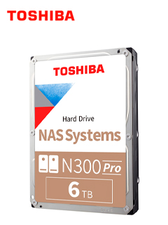 Disco duro Toshiba N300 PRO NAS, 6TB, SATA 6.0Gb/s, 7200rpm, 512MB Cache, 3.5
